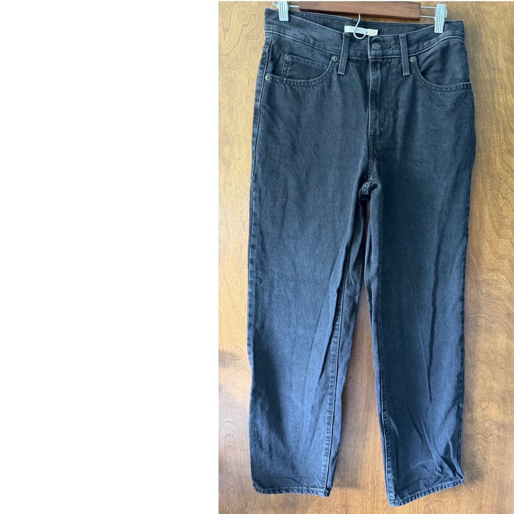 Levi's Sz 27 '94 Baggy Black Loose Fit Jean 100% Cotton Boyfriend Streetwear - Picture 6 of 11
